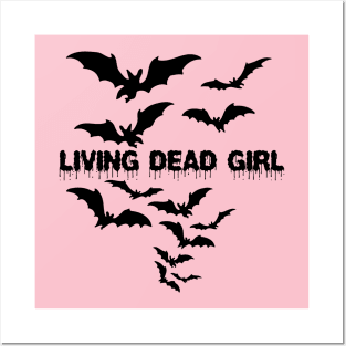 Living Dead Girl Gothic Vampire Twilight Grunge Punk Post Bats Wings Posters and Art